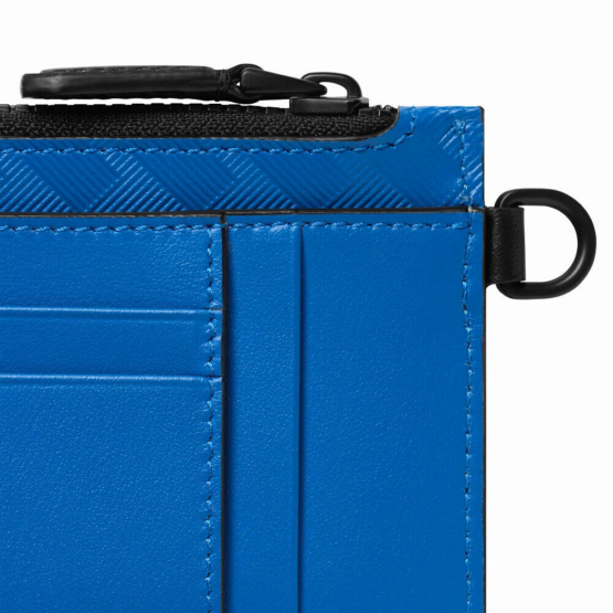 MONTBLANC 130233 EXTREME 3.0 PORTAFOGLI PORTACARTE MINI ASTUCCIO 6 CC OCEAN BLUE - immagine 3