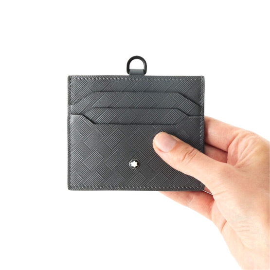 MONTBLANC 130259 EXTREME 3.0 PORTACARTE DI CREDITO IN PELLE 6 SCOMPARTI GRIGIO - immagine 5