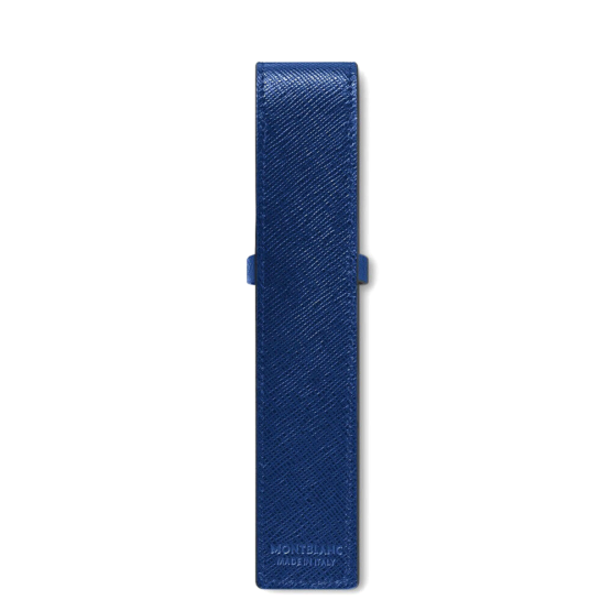 MONTBLANC SARTORIAL 130820 PORTAPENNE 2 STRUMENTI IN PELLE SAFFIANO COL. BLU - immagine 2
