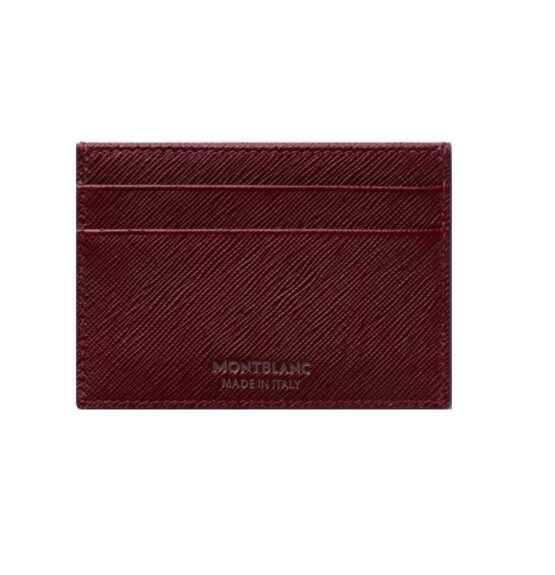 MONTBLANC 130827 SARTORIAL PORTACARTE DI CREDITO IN PELLE SAFFIANO COLORE MOSTO - immagine 2
