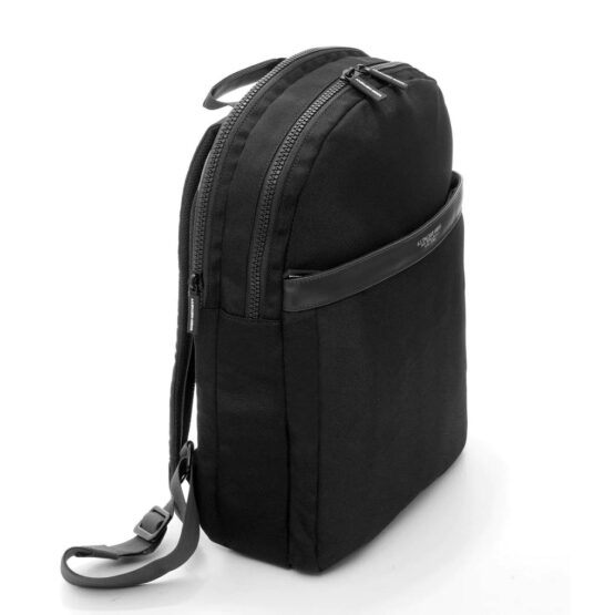 A.G.SPALDING & BROS 309030U900 ZAINO ROUND SMART NYLON DETTAGLI  PELLE COL.NERO - immagine 2
