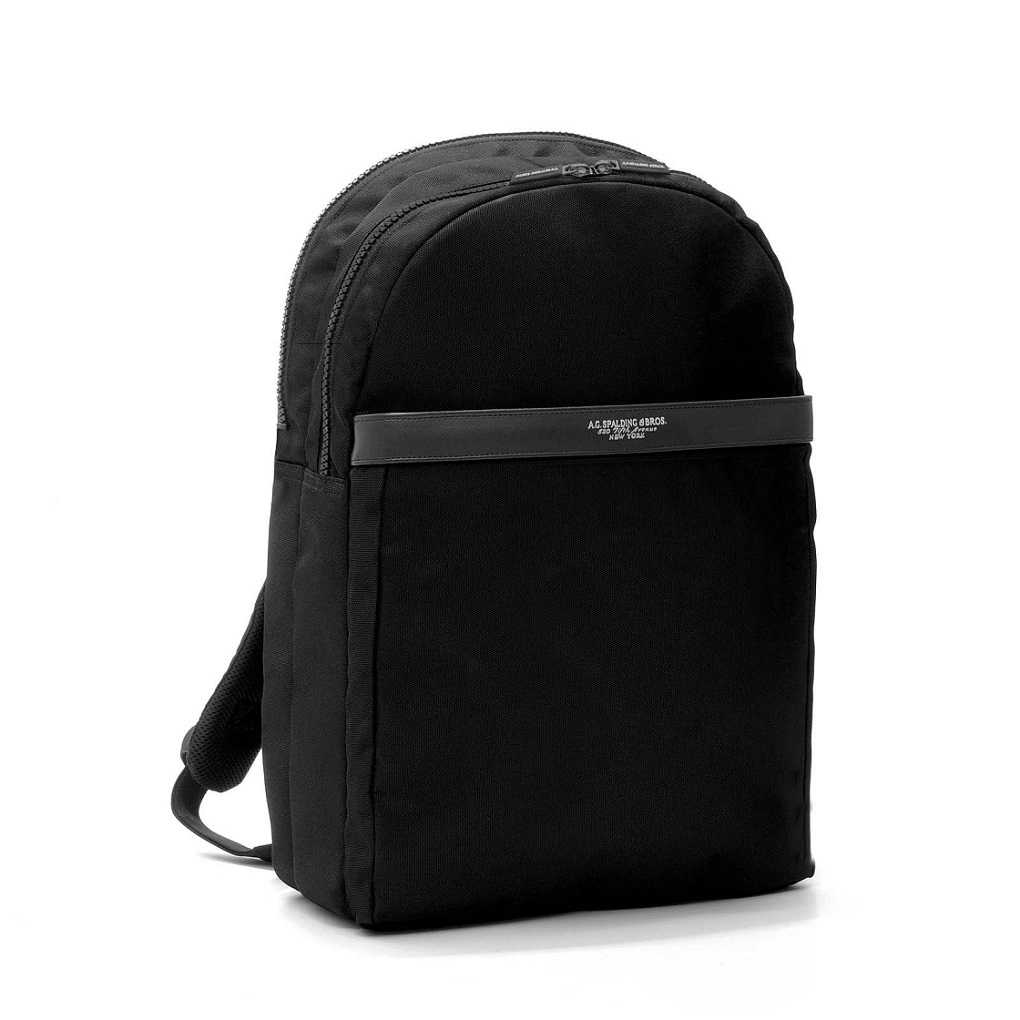 A.G.SPALDING & BROS 309030U900 ZAINO ROUND SMART NYLON DETTAGLI  PELLE COL.NERO