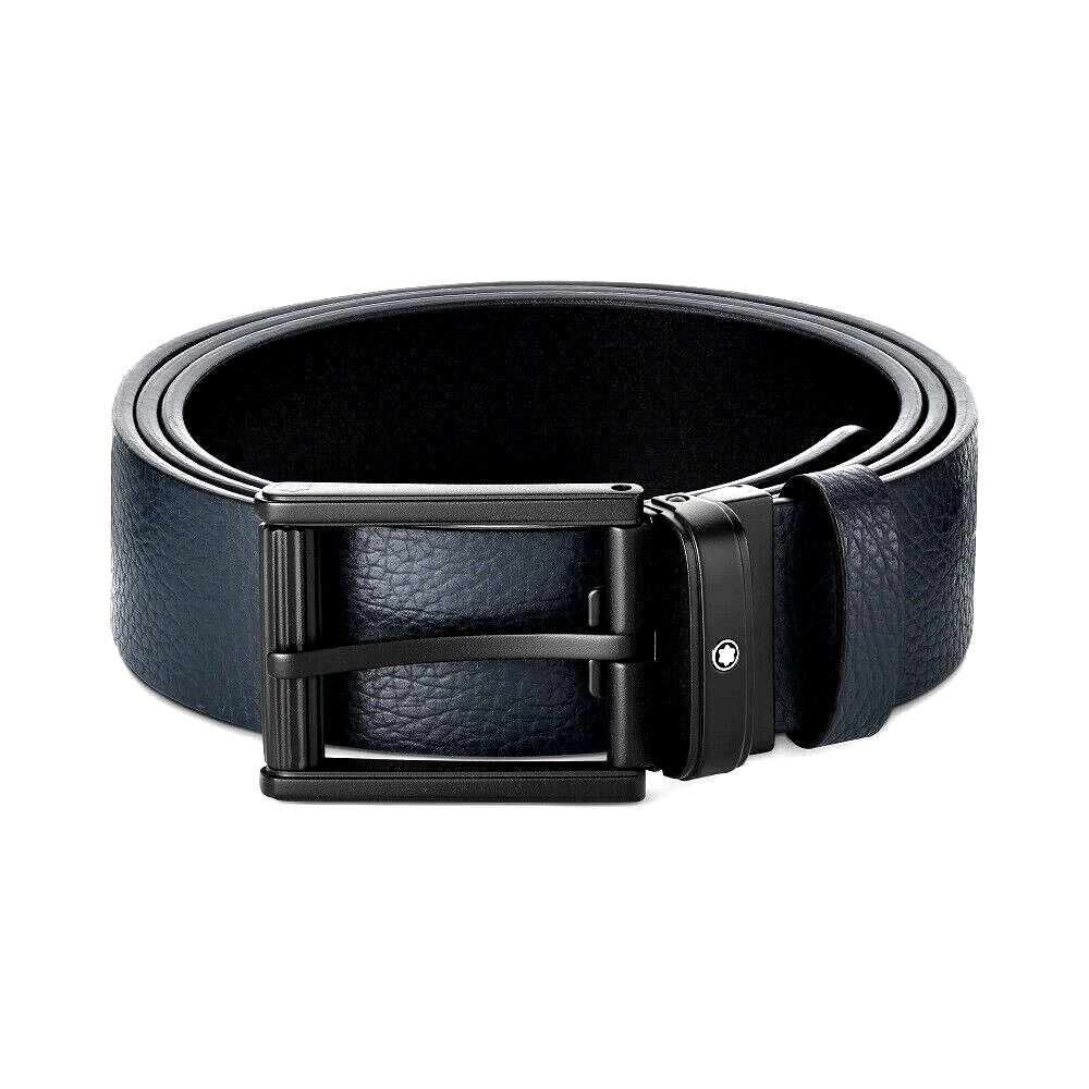 MONTBLANC  131188 CINTURA IN PELLE STAMPA E LISCIA REVERSIBILE  CM3,5