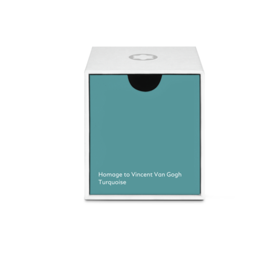 MONTBLANC 130286 INK BOTTLE 50ML VINCENT VAN GOGH- INCHIOSTO COLORE TURCHESE - immagine 2