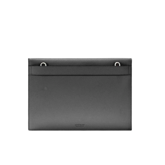 MONTBLANC SARTORIAL 130310 ENVELOPE POCHETTE IN PELLE STAMPA SAFFIANO NERO - immagine 4