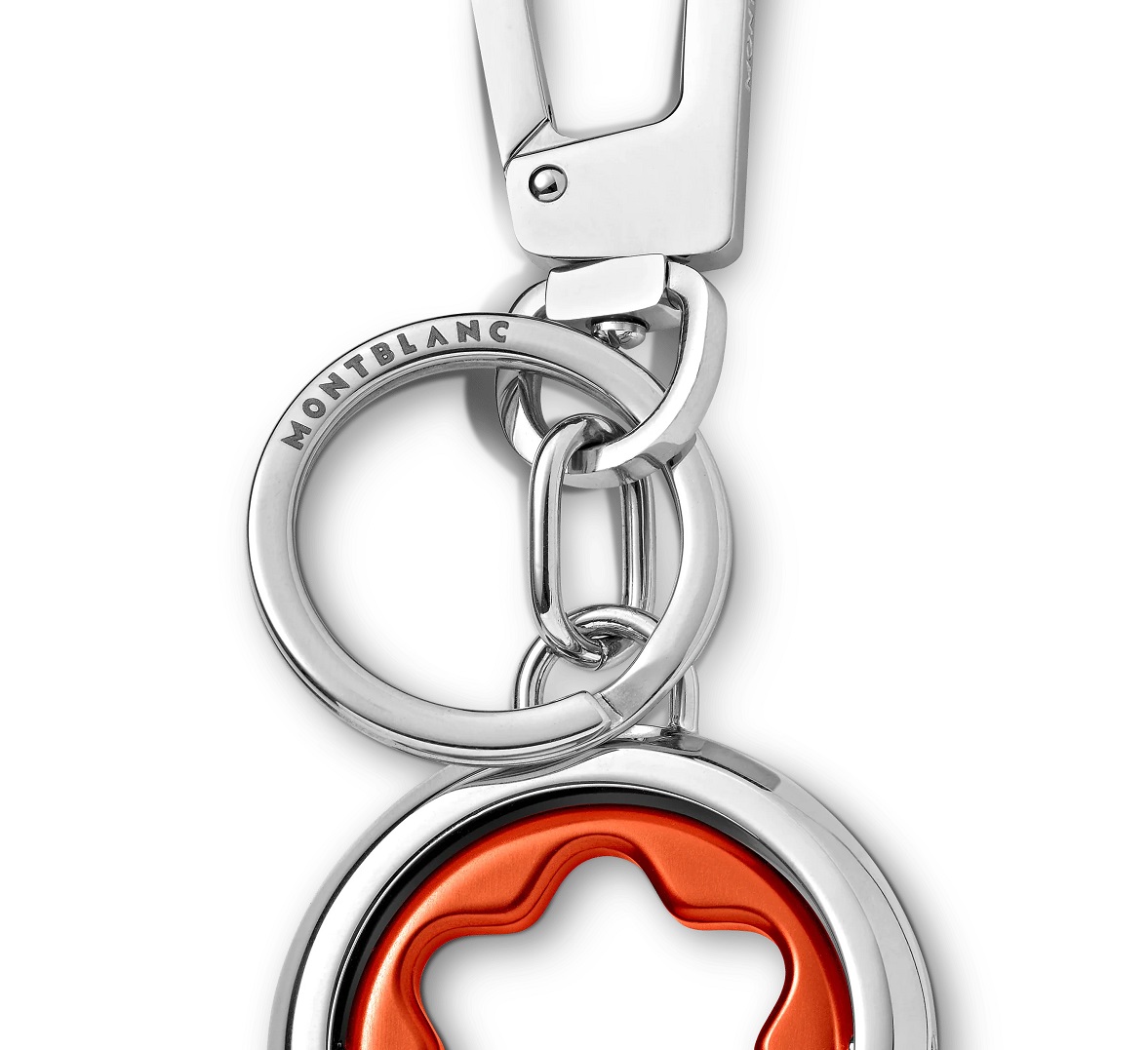 MONTBLANC 131105 MEISTERSTÜCK SPINNING PORTACHIAVI ACCIAIO EMBLEMA ALLUMINIO - immagine 2