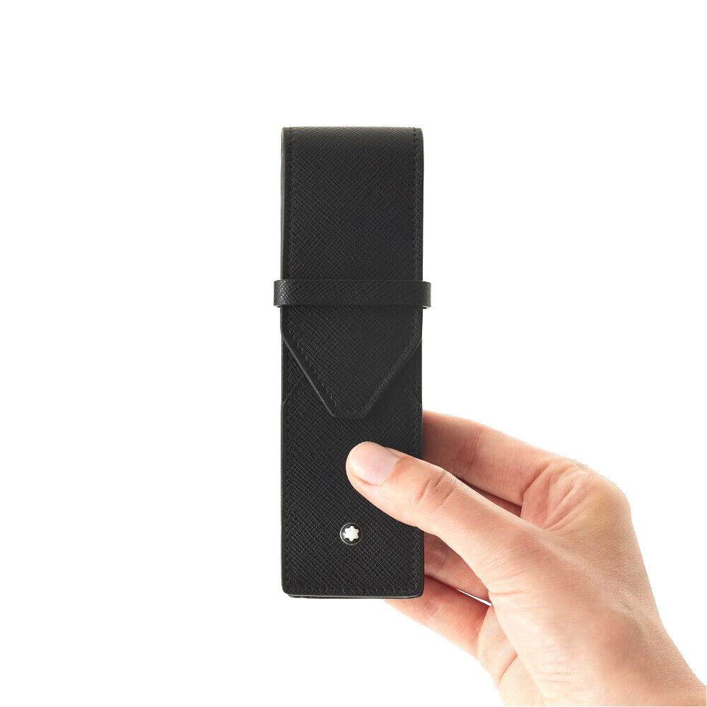 MONTBLANC SARTORIAL 130751 PORTAPENNE 2 STRUMENTI IN PELLE SAFFIANO  COL.NERO - immagine 5