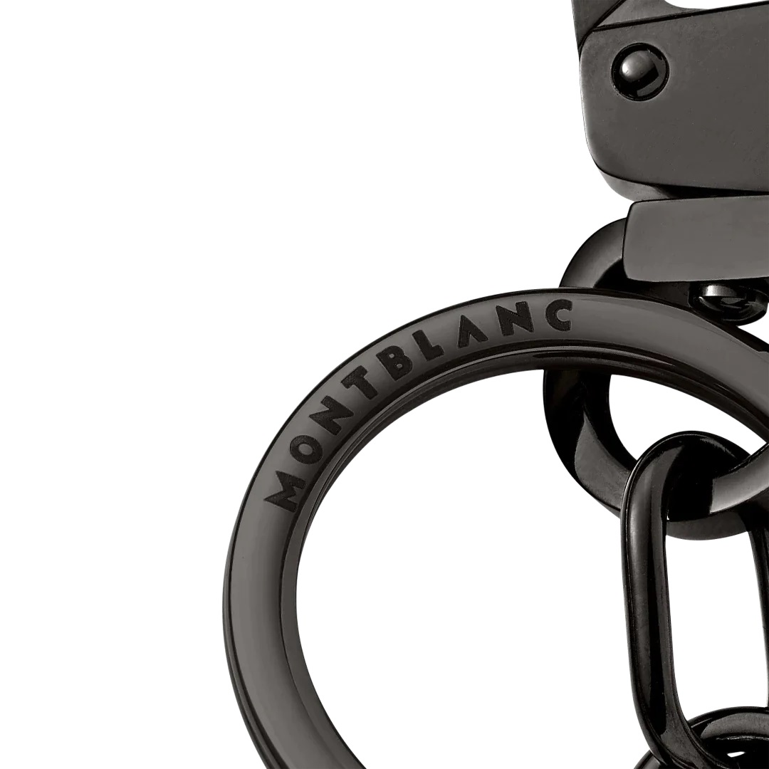 MONTBLANC 131107 MEISTERSTÜCK SPINNING PORTACHIAVI ACCIAIO EMBLEMA ALLUMINIO - immagine 2