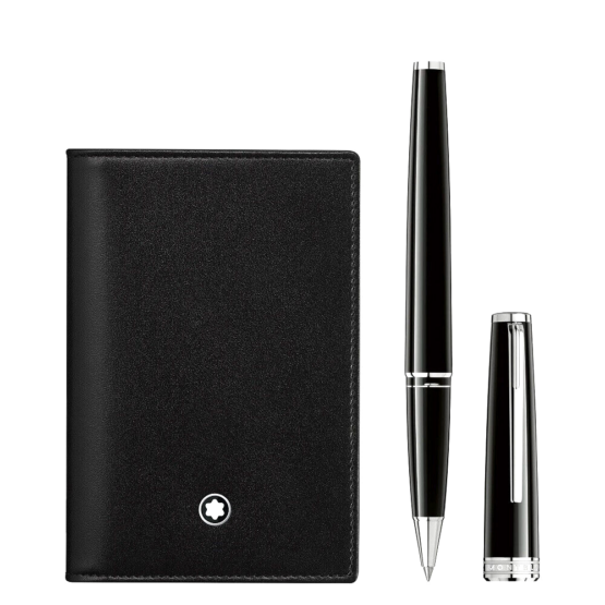 MONTBLANC 128954 SET RB PIX 114796 + PORTABIGLIETTI DA VISITA 14108