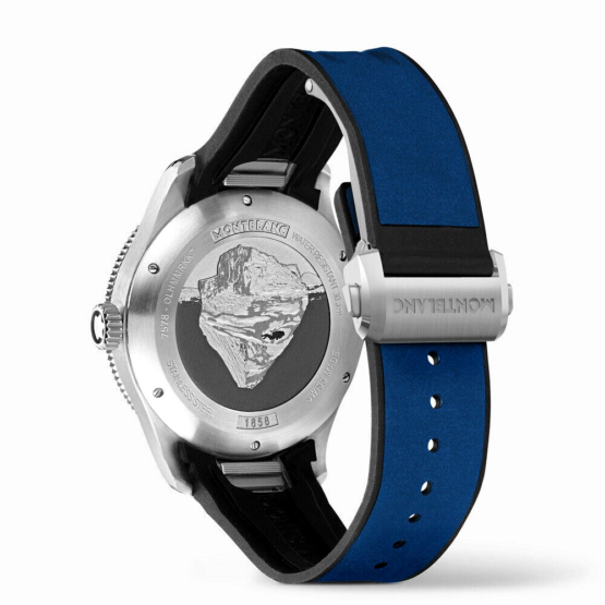 MONTBLANC 129370 1858 ICE SEA AUTOMATIC DATE BLU OROLOGIO DA POLSO - immagine 3