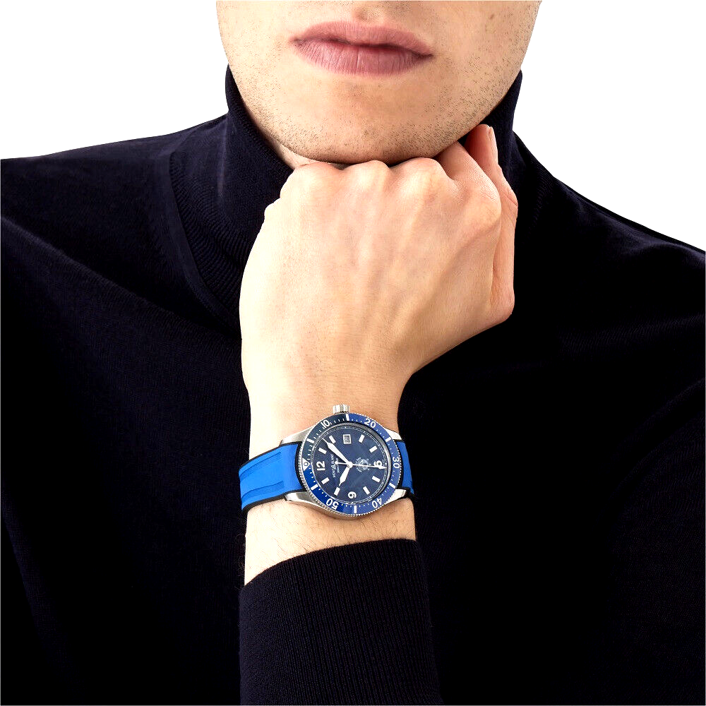 MONTBLANC 129370 1858 ICE SEA AUTOMATIC DATE BLU OROLOGIO DA POLSO - immagine 4