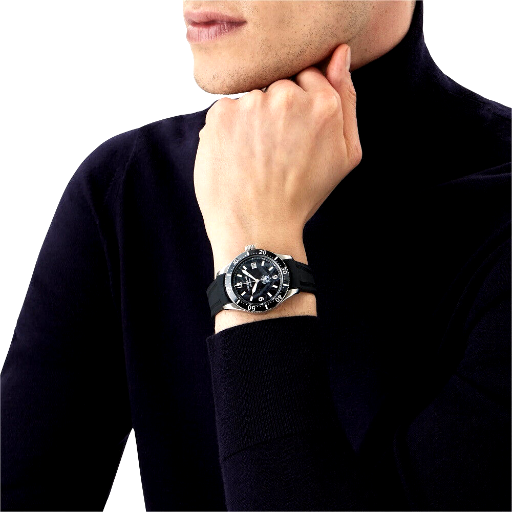 MONTBLANC 129372 1858 ICE SEA AUTOMATIC DATE NERO OROLOGIO DA POLSO - immagine 5