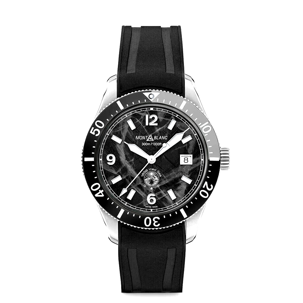 MONTBLANC 129372 1858 ICE SEA AUTOMATIC DATE NERO OROLOGIO DA POLSO