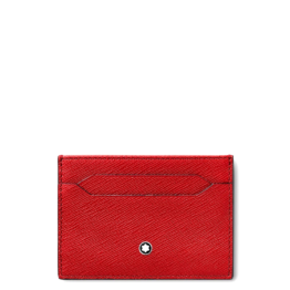 MONTBLANC SARTORIAL130831 PORTACARTE DI CREDITO IN PELLE SAFFIANO COLORE ROSSO