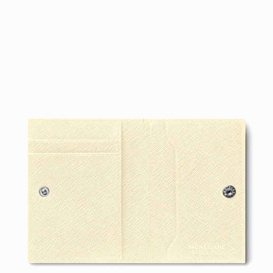 MONTBLANC SARTORIAL 130837 MINi PORTAFOGLI IN PELLE SAFFIANO COLORE AVORIO