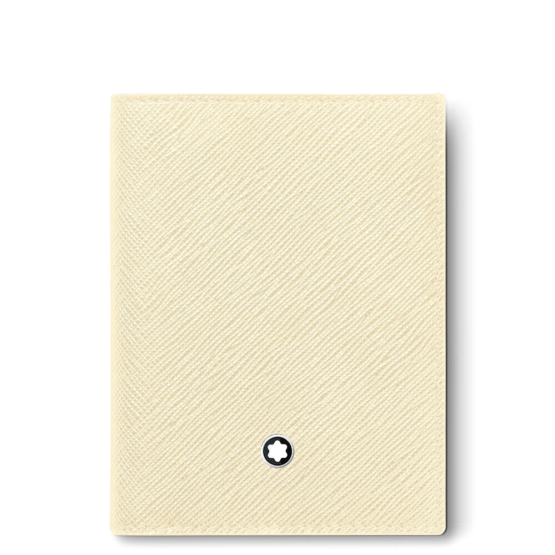 MONTBLANC SARTORIAL 130837 MINi PORTAFOGLI IN PELLE SAFFIANO COLORE AVORIO - immagine 5