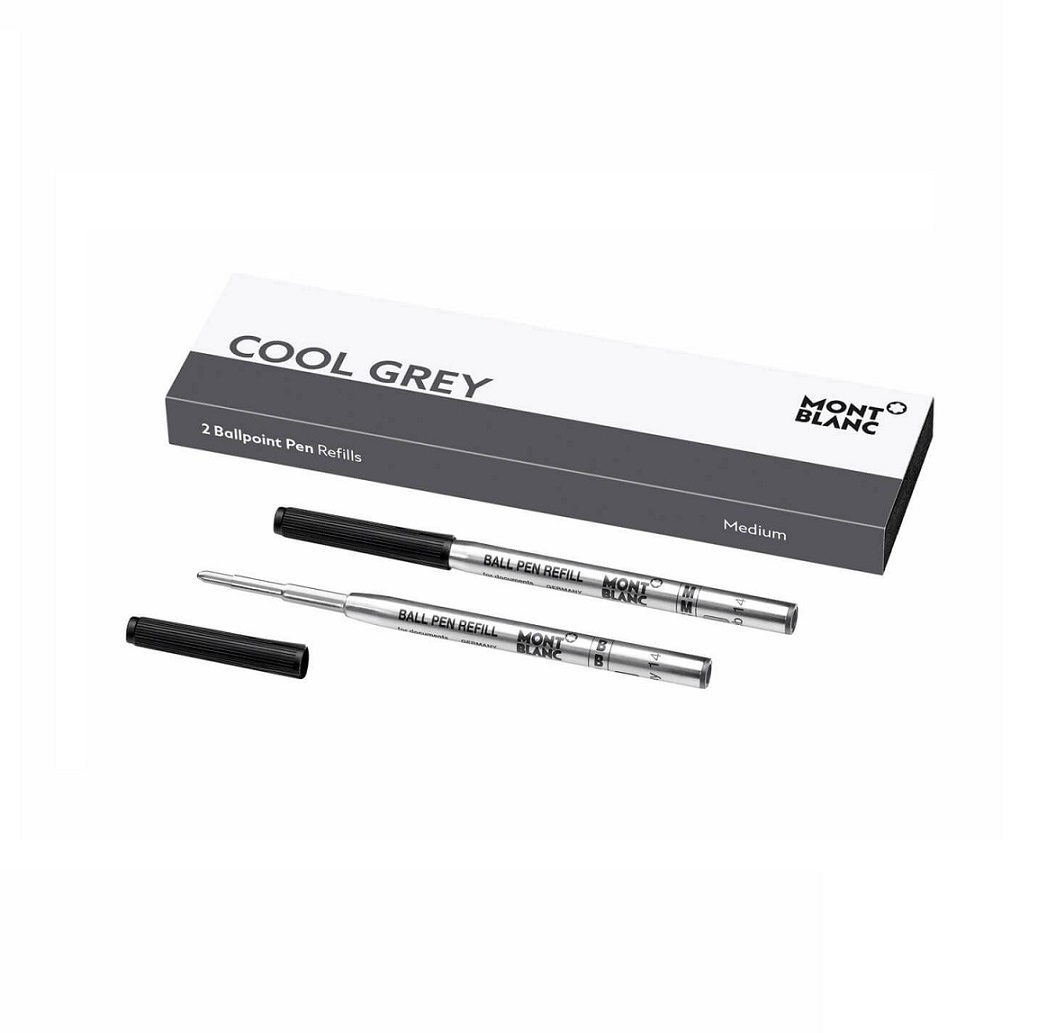 MONTBLANC 128220 REFILLS BALLPOIINT M COOL GREY 1 X 2
