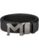 MONTBLANC 129445 CINTURA IN PELLE COLORE NERO CON FIBBIA M CM3,5