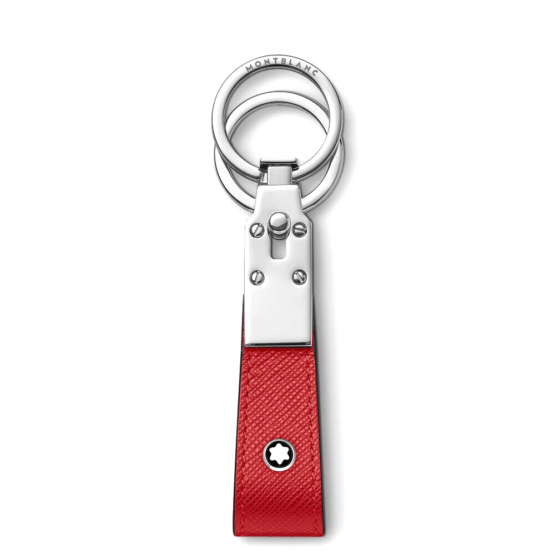 MONTBLANC SARTORIAL PORTACHIAVI IN PELLE DOPPIO ANELLO 130833 COLORE rosso