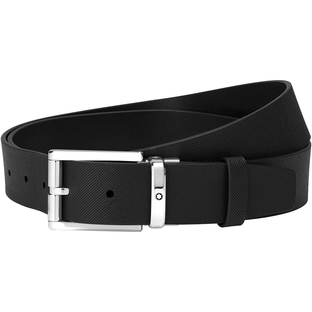 MONTBLANC 126028 CINTURA IN PELLE VITELLO STAMPATA FIBBIA AD ARDIGLIONE 3,5