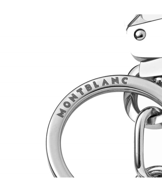 MONTBLANC 131104 MEISTERSTÜCK SPINNING PORTACHIAVI ACCIAIO EMBLEMA ALLUMINIO - immagine 2