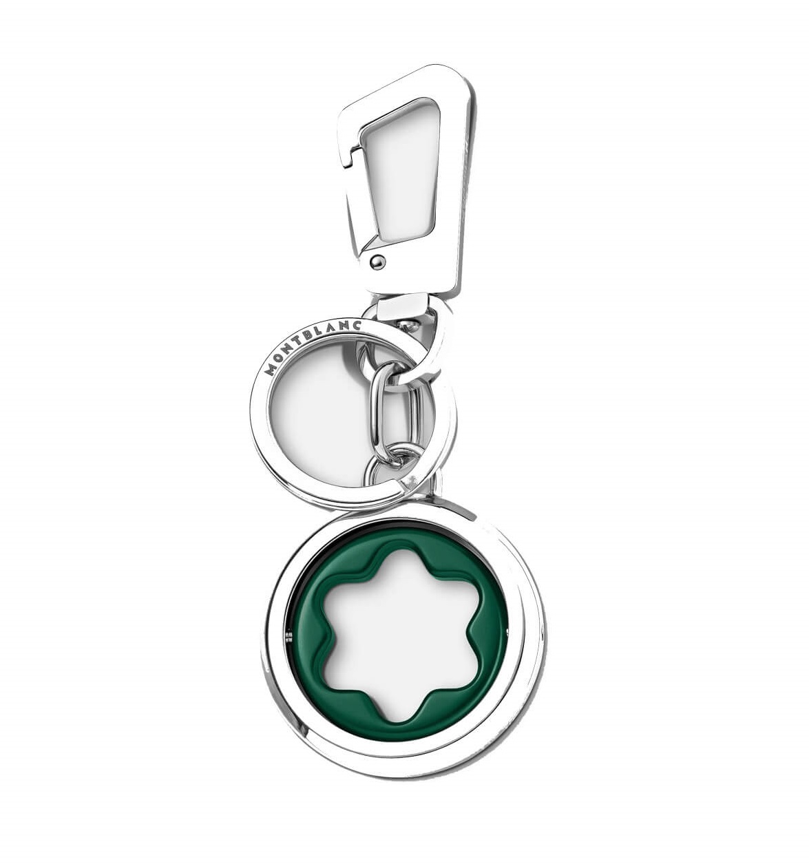 MONTBLANC 131104 MEISTERSTÜCK SPINNING PORTACHIAVI ACCIAIO EMBLEMA ALLUMINIO