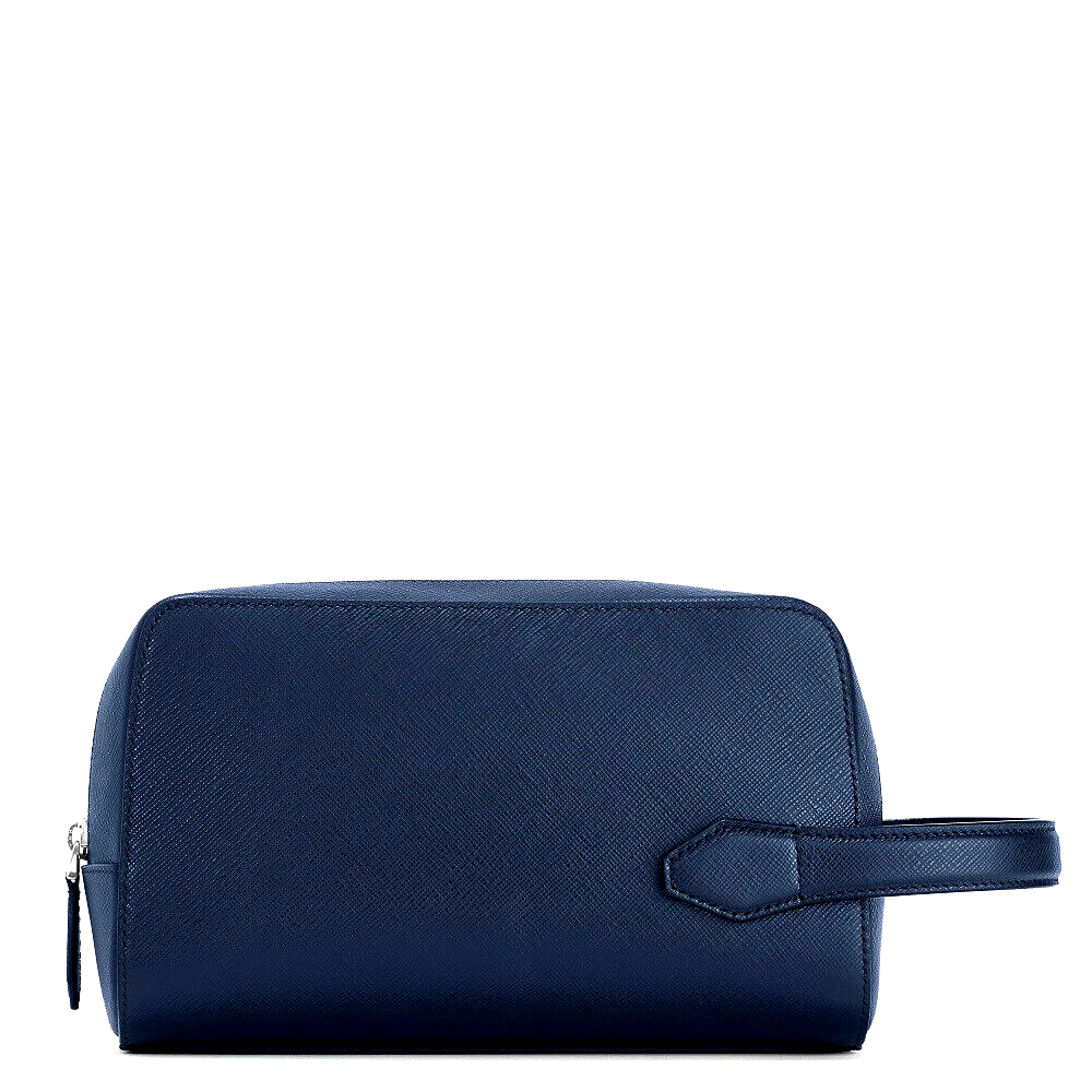 MONTBLANC NEW SARTORIAL 131720 WASH BAG IN PELLE STAMPATA COLORE BLU - immagine 3