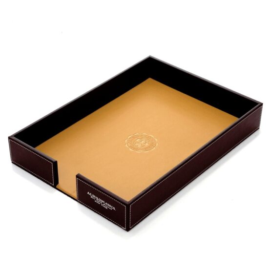 A.G. SPALDING & BROS 584291U404 VASCHETTA PORTAPRATICHE IN PELLE COLORE MARRONE
