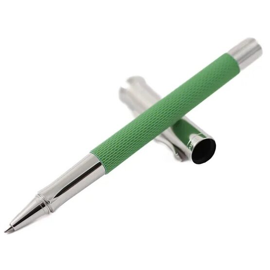 GRAF VON FABER CASTELL PENNA ROLLER GUILLOCHE VERDE SERPENTE 146527 - immagine 2