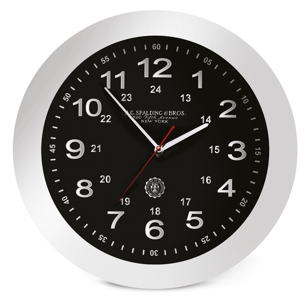 A.G.SPALDING & BROS OROLOGIO DA PARETE 809133U900 ARGENTO QUADRANTE NERO