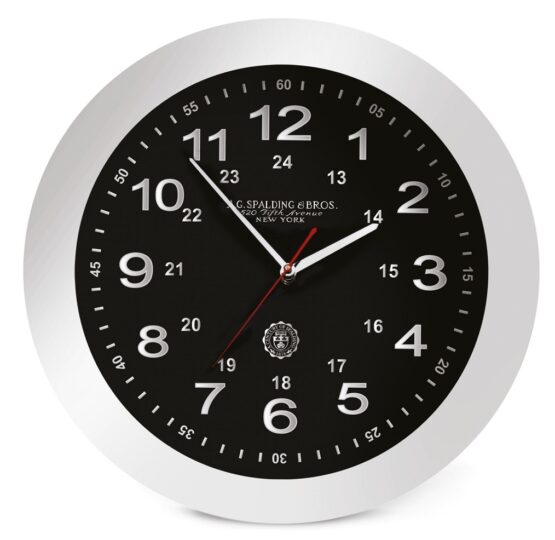 A.G.SPALDING & BROS OROLOGIO DA PARETE 809133U900 ARGENTO QUADRANTE NERO
