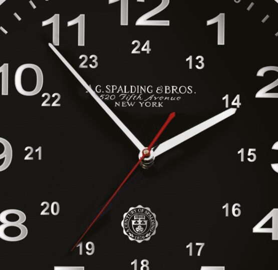 A.G.SPALDING & BROS OROLOGIO DA PARETE 809133U900 ARGENTO QUADRANTE NERO - immagine 2