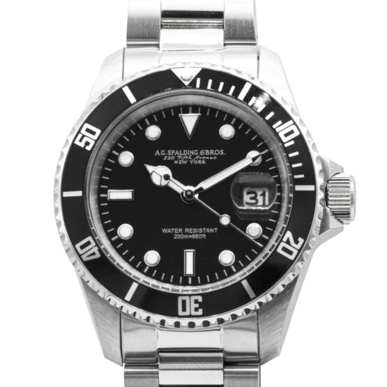 A.G.SPALDING & BROS OROLOGIO CHRONO NEW DIVER 174367P900 CINTURINO ACCIAIO