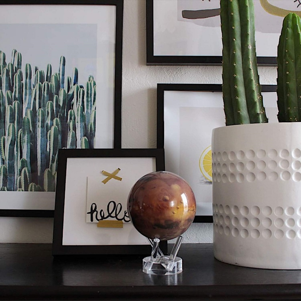 MOVA GLOBE - GLOBO RUOTANTE CON TECNOLOGIA SOLARE MG-45-MARS DIAMETRO CM 11,5 - immagine 4