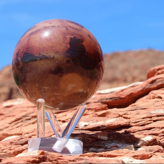 MOVA GLOBE - GLOBO RUOTANTE CON TECNOLOGIA SOLARE MG-45-MARS DIAMETRO CM 11,5 - immagine 2