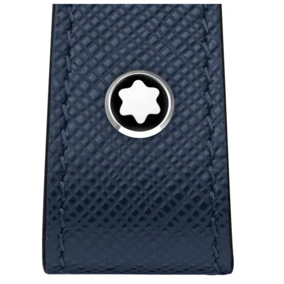 MONTBLANC SARTORIAL PORTACHIAVI IN PELLE DOPPIO ANELLO 131735 COLORE BLU - immagine 4