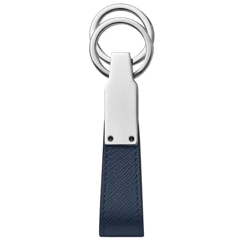 MONTBLANC SARTORIAL PORTACHIAVI IN PELLE DOPPIO ANELLO 131735 COLORE BLU - immagine 2