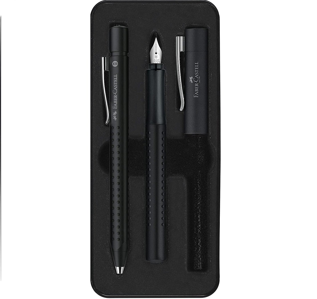 FABER CASTELL 201526 Set Grip Edition Stilo M e Penna a Sfera COLORE NERO