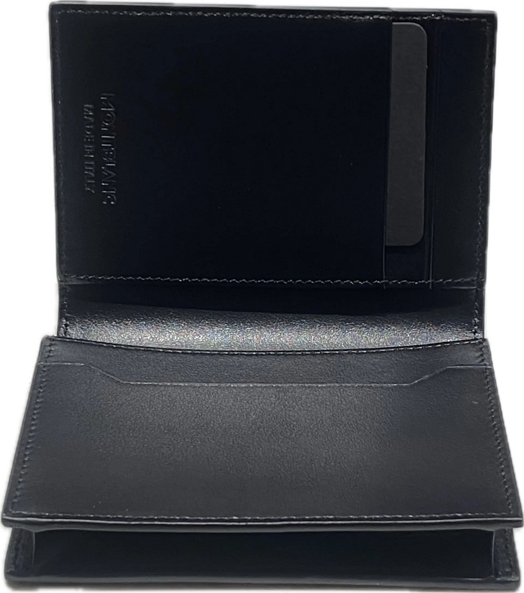 MONTBLANC Meisterstuck 198321 PORTABIGLIETTI DA VISITA PORTA CARTE4 scomparti nero