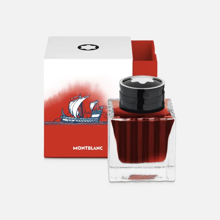 MONTBLANC Meisterstück x Olympic Heritage Chamonix 1924 INK BOTTLE ROSSO 132952