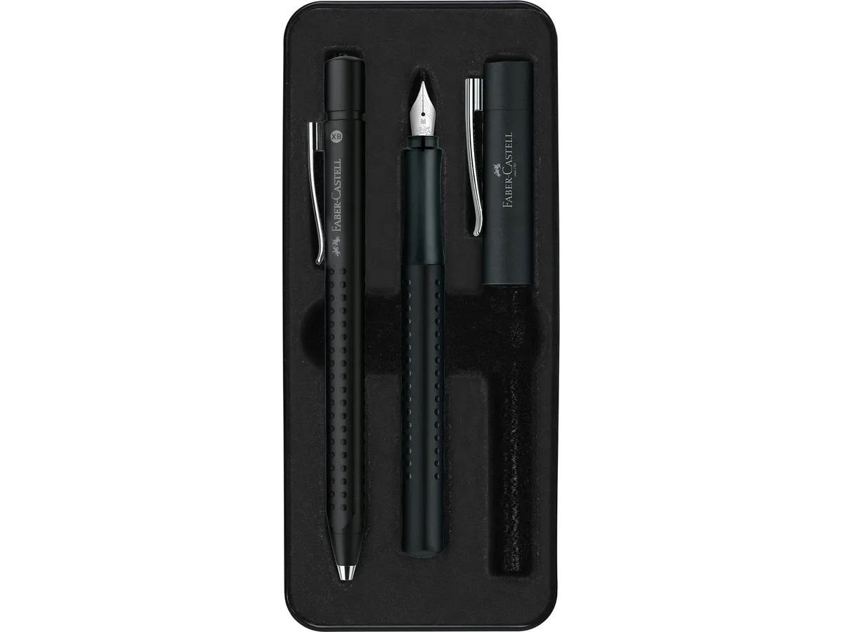 FABER CASTELL 140983 Set Grip Edition Stilo M e Penna a Sfera COLORE NERO