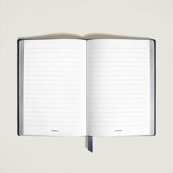 MONTBLANC 134713 Blocco note medio, Meisterstück Around the World in 80 Days, blu, pagine a righe - immagine 2