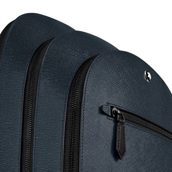 Montblanc 220335 zaino medio con 3 scomparti Sartorial tweed blu - immagine 5