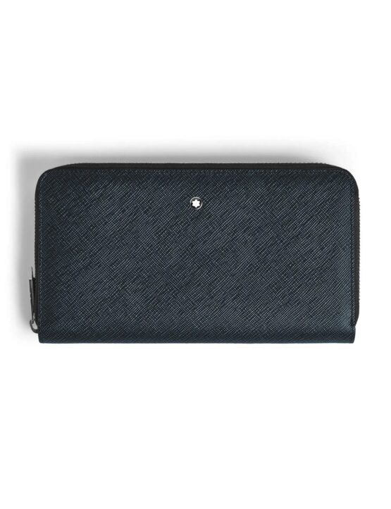 Montblanc 220365 SARTORIAL PORTAFOGLI 12 SCOMPARTI CON CERNIERA SAFFIANO BLU