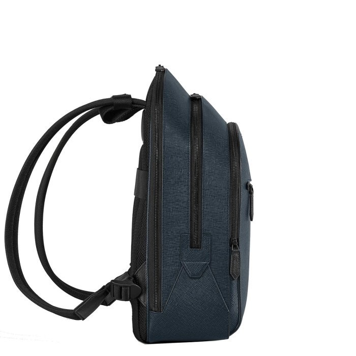 Montblanc 220335 zaino medio con 3 scomparti Sartorial tweed blu - immagine 2