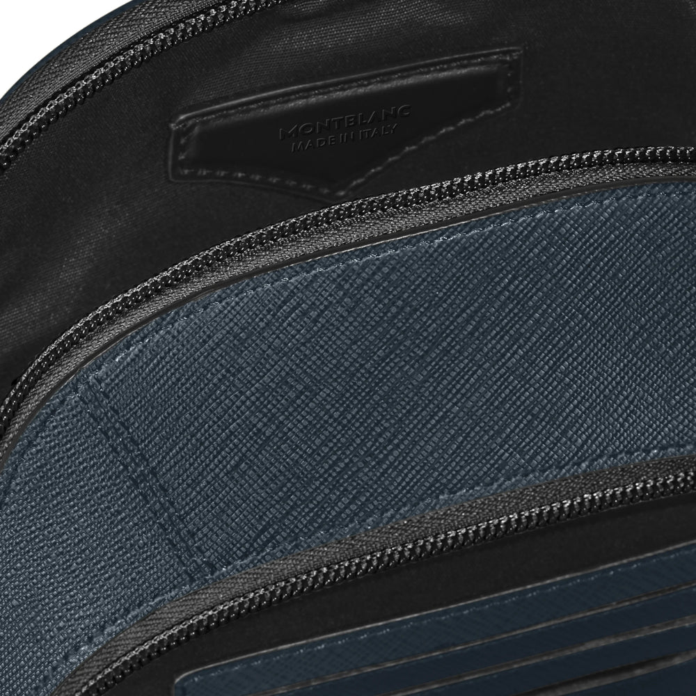 MONTBLANC 220356 BORSA SLING BAG PELLE SAFFIANO BLU TWEED - immagine 3