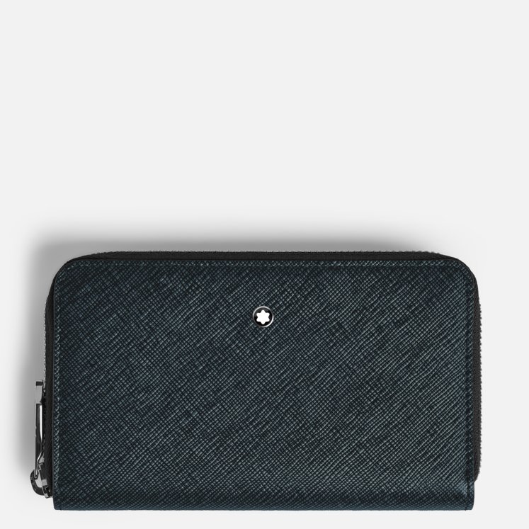 MONTBLANC 220362 PORTAFOGLI CON LAMPO SAFFIANO BLU