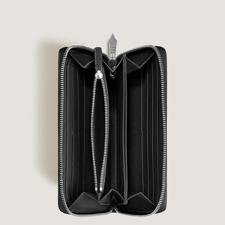 Montblanc 220363 SARTORIAL PORTAFOGLI 12 SCOMPARTI CON CERNIERA SAFFIANO NERO - immagine 2