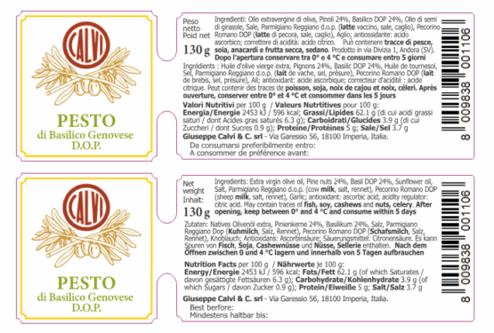Pesto di Basilico Genovese DOP 130g IN VASETTO DI VETRO - immagine 5