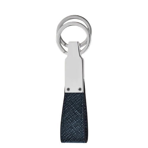 MONTBLANC 220397 SARTORIAL PORTACHIAVI IN PELLE SAFFIANO TWEED BLUE - immagine 3